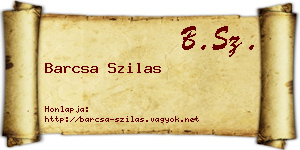 Barcsa Szilas névjegykártya